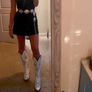 White Bedazzled Cowboy Boots